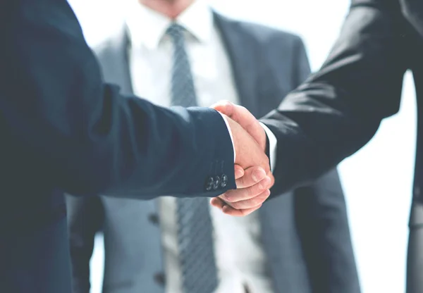 Stäng up.handshake affärsmän. — Stockfoto