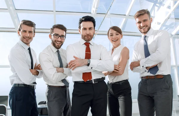 In full growth.confident business team — Stock Photo, Image