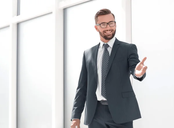 Confident businessman pointing at you — Stock Photo, Image