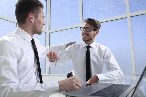 Business team discussing together plans — Stock Photo, Image