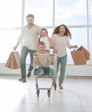mutlu aile kopya alanı ile shop.photo için acele