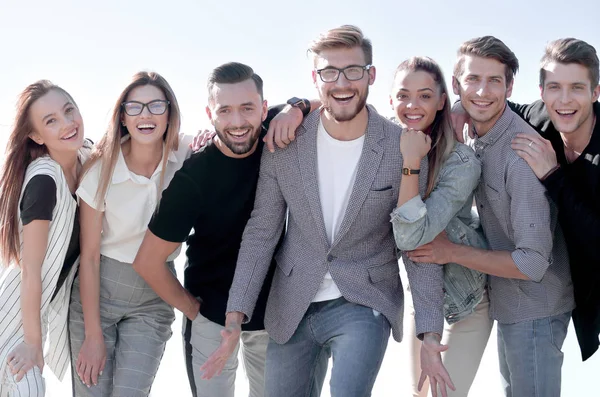 De cerca. un equipo de jóvenes modernos — Foto de Stock