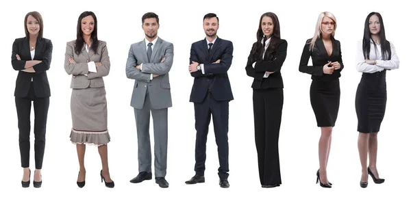 Collage de grupos de edad mixta de profesionales de negocios enfocados — Foto de Stock