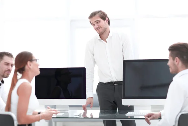 Business team works in a modern office — Stock Photo, Image