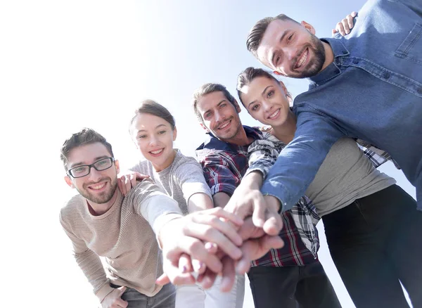 Creative team,with hands clasped together — Stock Photo, Image