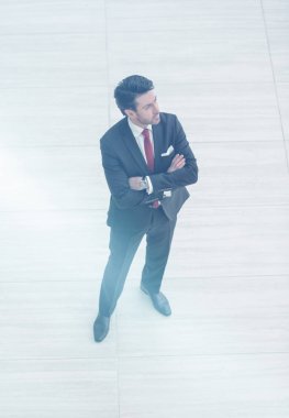 en iyi view.confident işadamı ile deri evrak çantası