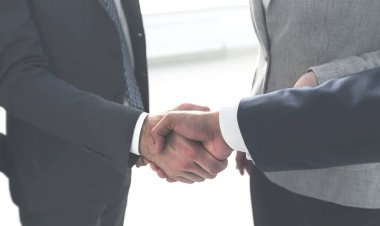 closeup.Handshake iş adamları