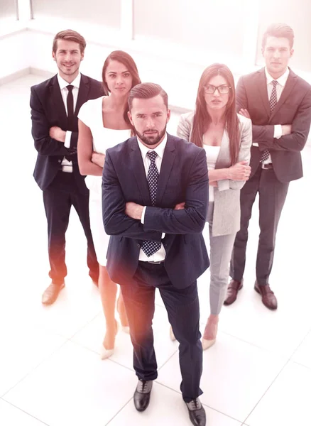 Businessman and business team standing together — Stock Photo, Image