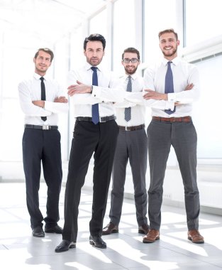 kendine güvenen iş takım tam growth.portrait içinde