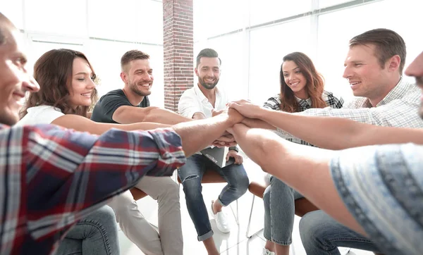 Unified business team.the conceito de trabalho em equipe — Fotografia de Stock