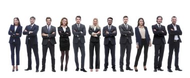 Sıraya dizilmiş başarılı genç girişimciler grubu