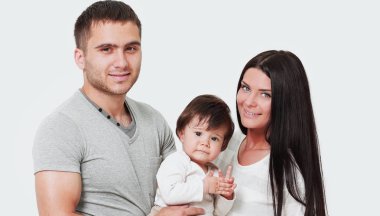 Anne ile oğlu stüdyo çekim