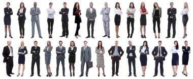 Beyaz arka planda izole edilmiş başarılı iş adamları