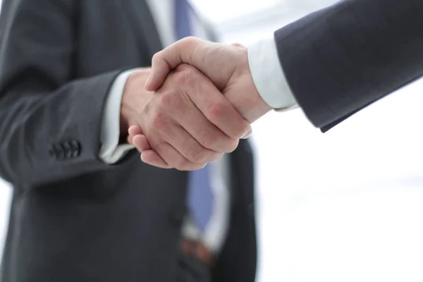 Close up.strong handshake of business people — Stock Photo, Image