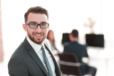 modern iş adamı görevinde.