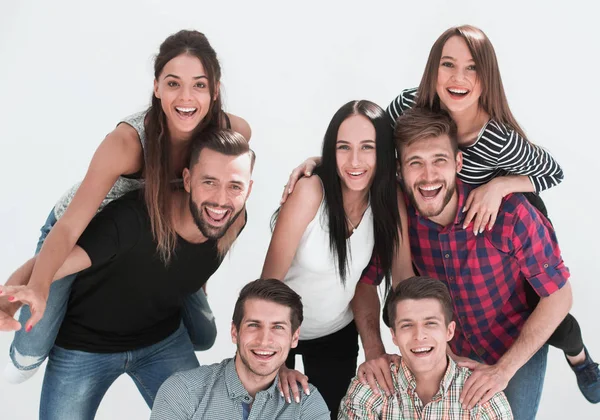 Grupo alegre de jovens promissores — Fotografia de Stock