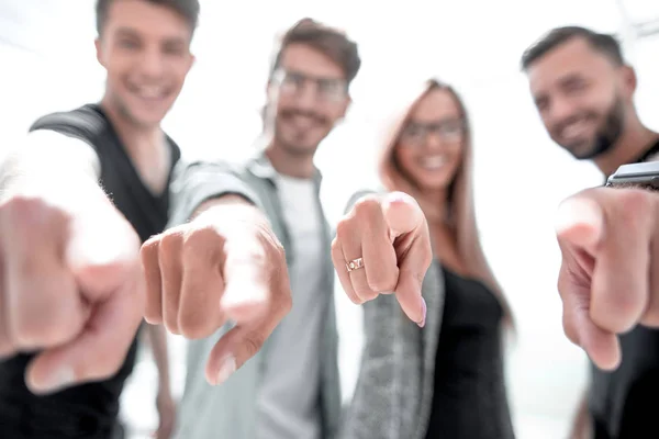 Handsome peoples pointing his finger to you — Stock Photo, Image