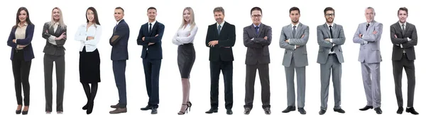 Група успішних бізнесменів ізольовані на білому — стокове фото