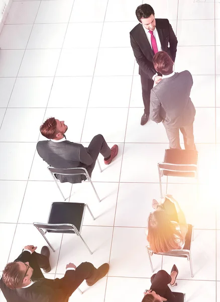 Gente de negocios en una conferencia, vista superior — Foto de Stock