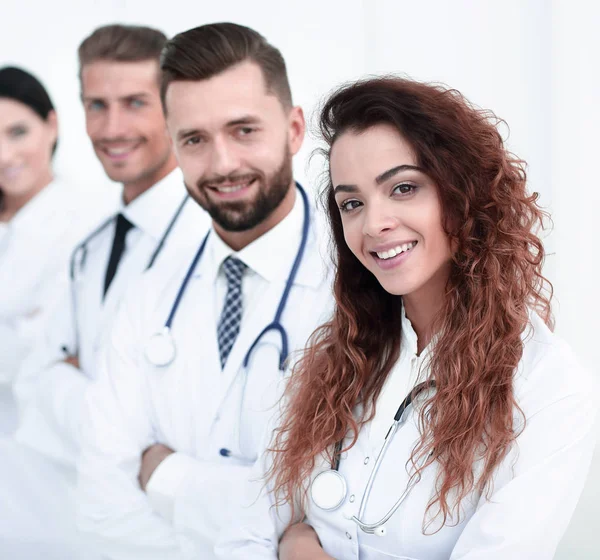 medical team on white background
