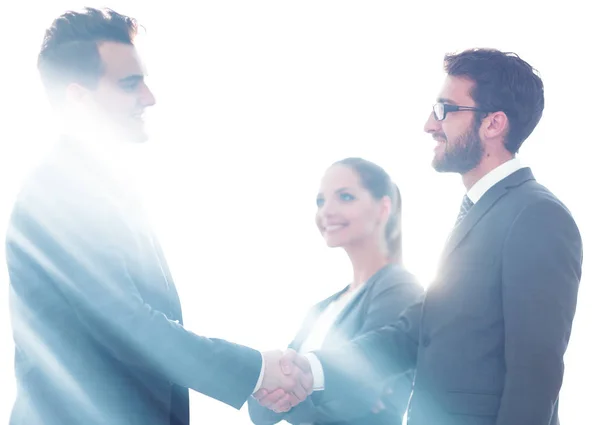 Conceito de parceria. parceiros de negócios handshake . — Fotografia de Stock