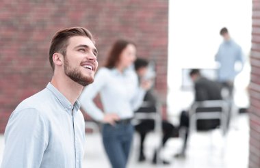 Genç işadamının portresi.