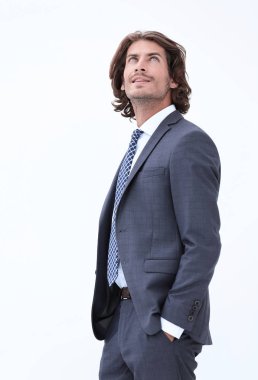 Beyaz arka plana bakan zarif insanlar.