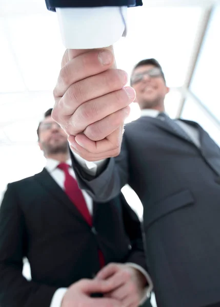 Background.handshake obchodní podnikatelé — Stock fotografie