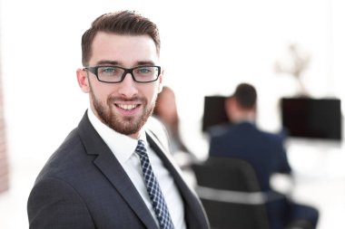 modern iş adamı görevinde.