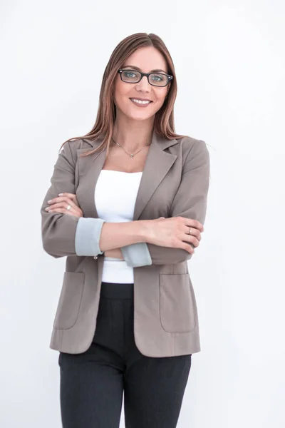 Sonriente joven mujer de negocios retrato . — Foto de Stock