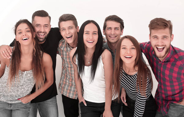 close up. cheerful group of young people