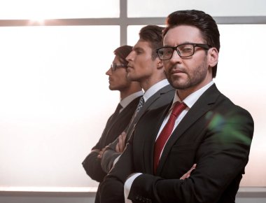 yan view.a grup iş adamları bir kopya boşluk arıyorum