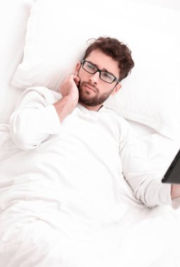 arka plan görüntüsü. Dijital tablet ile modern insan