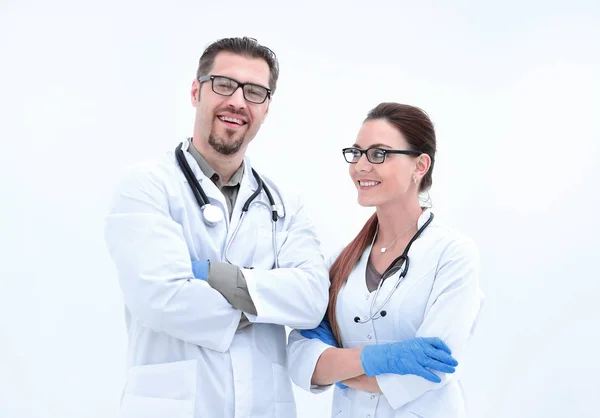 Portrét dvou úspěšných lékařských specialistů — Stock fotografie
