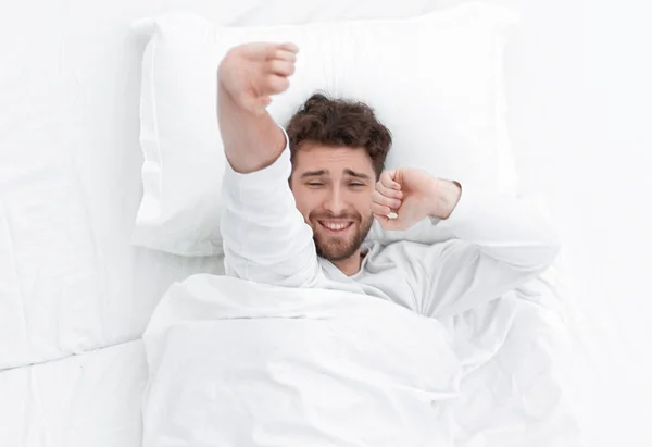 Background image waking up beautiful men. — Stock Photo, Image