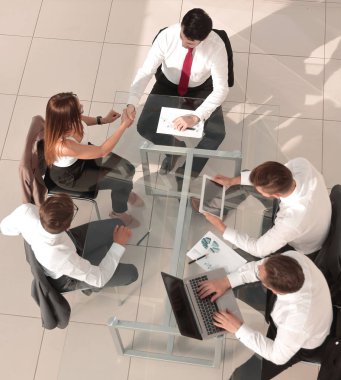 Çift iş ofiste toplantısı