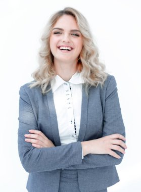 Gülümseyen bir iş kadınının portresi