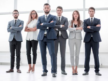 Grup birlikte ayakta iş adamları