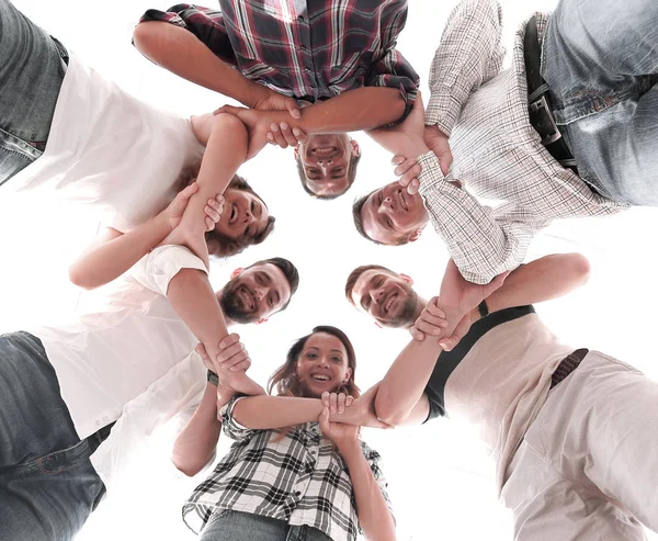 Business team holding each others hands — Stock Photo, Image