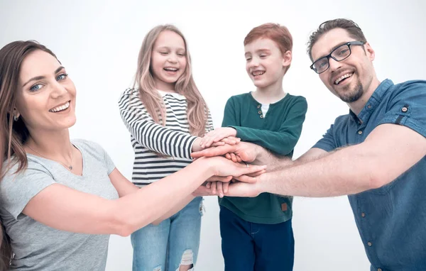 Happy family showing their unity — Stock Photo, Image