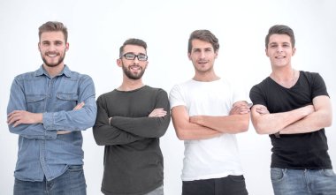 bir grup modern genç adam portresi