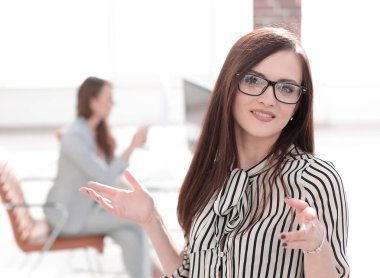 Arka plan bulanık Executive iş kadınları