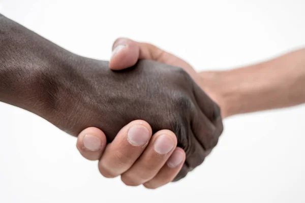 Close up.handshake de parceiros de negócios internacionais — Fotografia de Stock