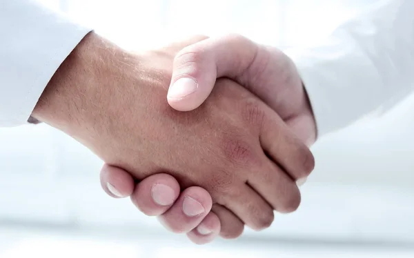 Sluit up.handshake mensen uit het bedrijfsleven. — Stockfoto