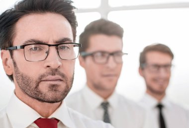 yakın çekim. Executive işadamı kopya alanı seyir