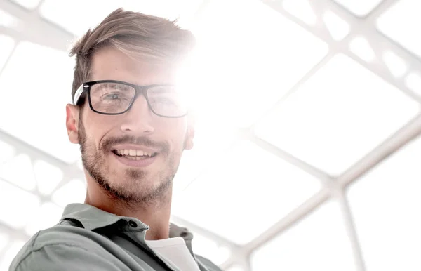 Portrait of handsome businessman wearing glasses — Stock Photo, Image