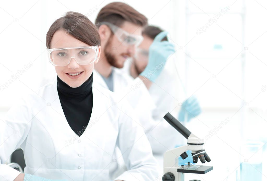female scientist in a laboratory