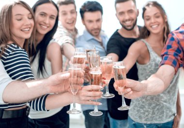 up.Celebrating iş takım kapatın