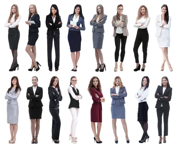 Collage einer Gruppe erfolgreicher junger Geschäftsfrauen. — Stockfoto