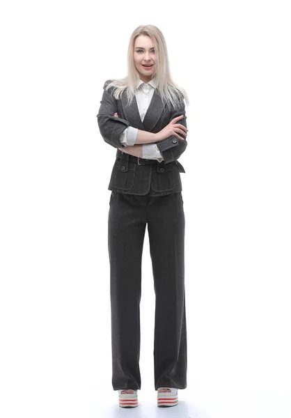 Retrato completo de mulher de negócios jovem — Fotografia de Stock